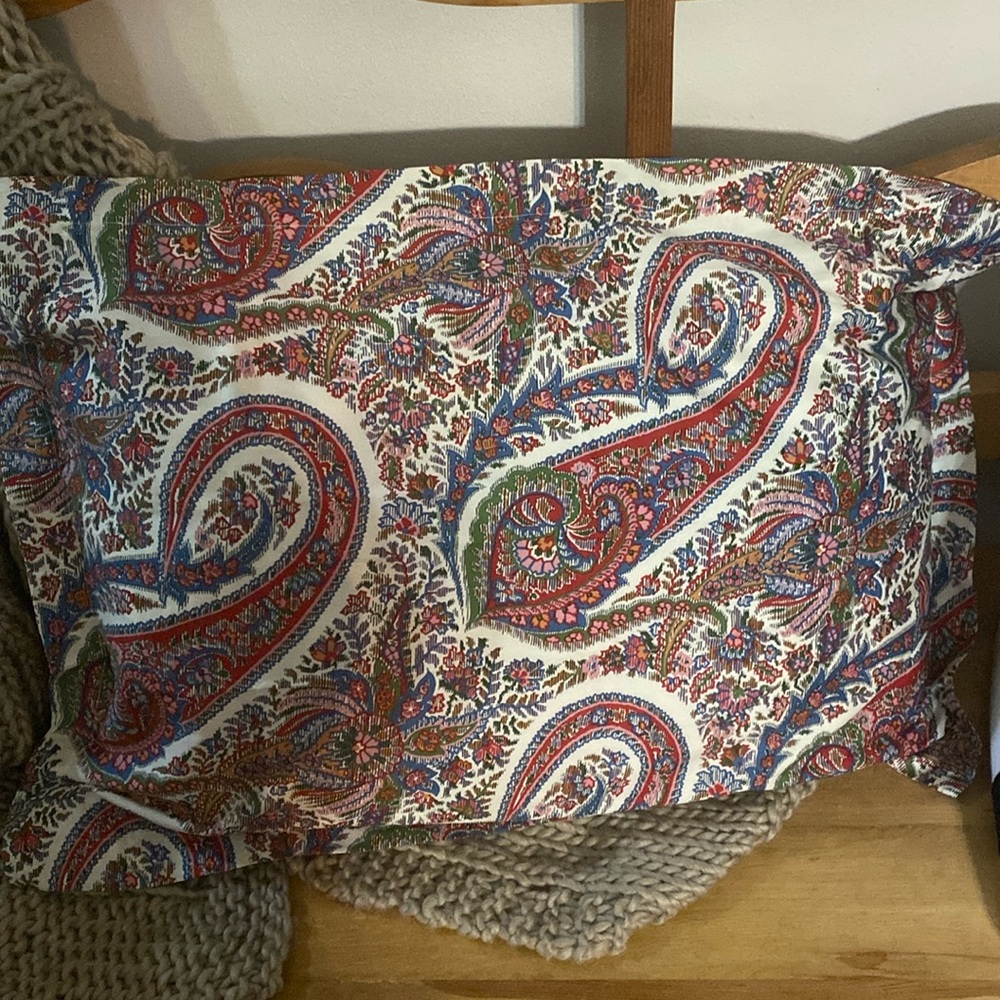 RALPH LAUREN ONE STANDARD SHAM NORWICH ROAD, PYNE PAISLEY CREAM MULTICOLORED NWT